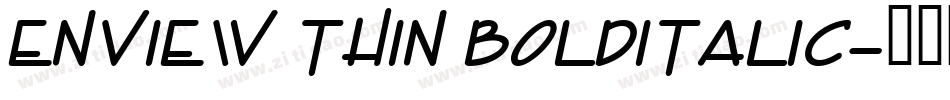 Enview Thin BoldItalic字体转换